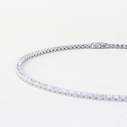 16cts Round cut Lab-grown Tennis necklace