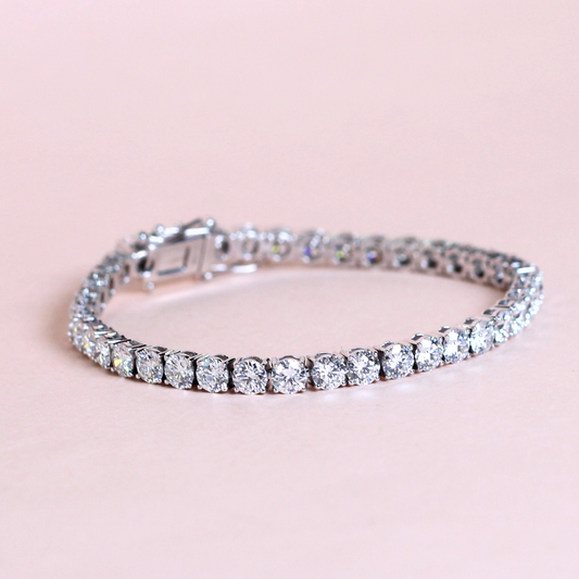 9.36cts Round cut Lab-grown Tennis bracelet