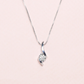 .25ct Round diamond spiral necklace
