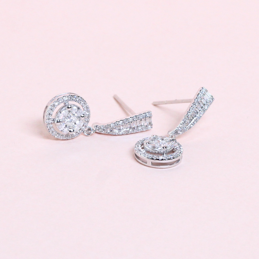 1.50cts Round Illusion Dangling earrings