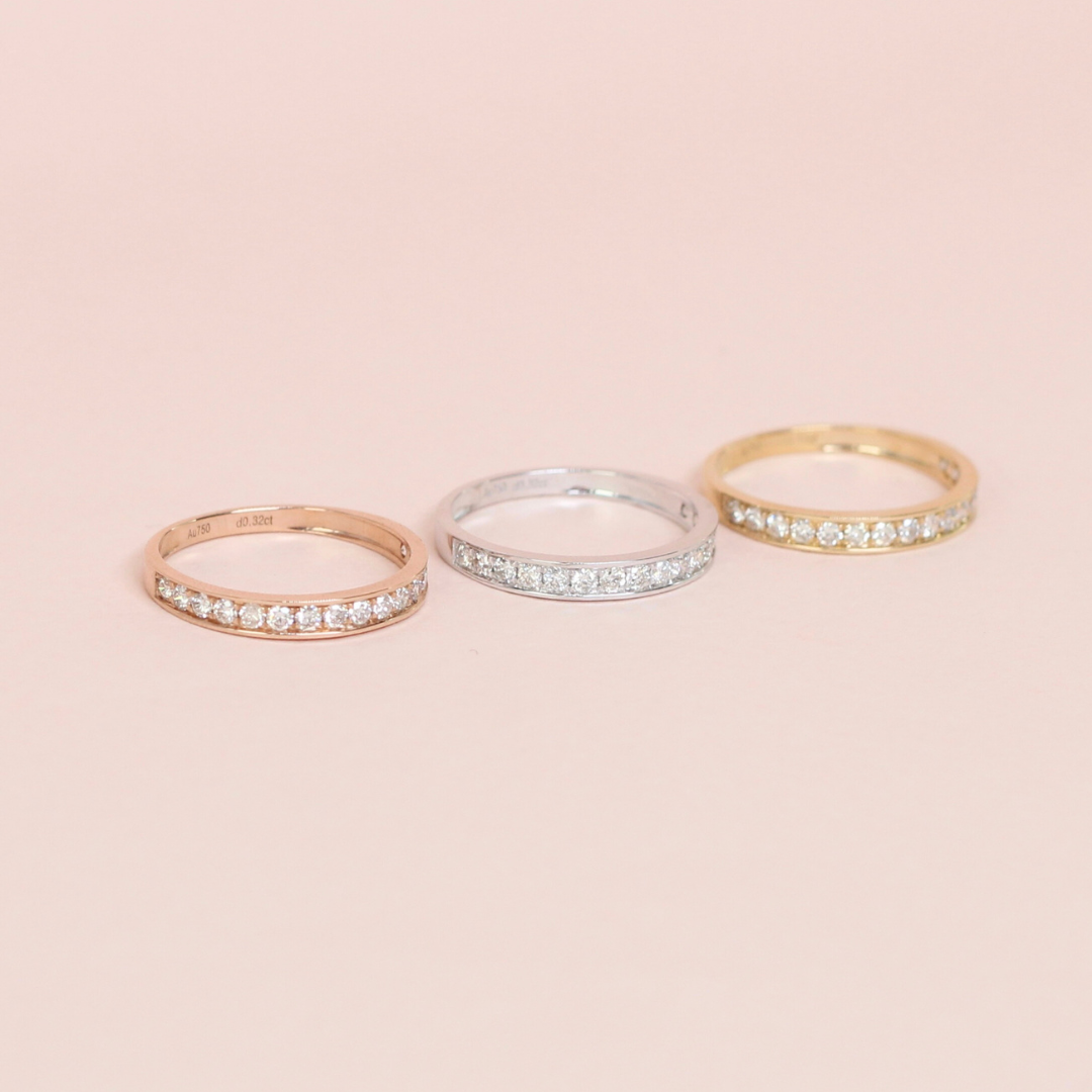 .32cts Round cut Half Eternity ring