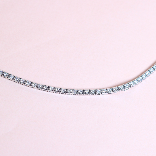 3cts Round cut Tennis necklace