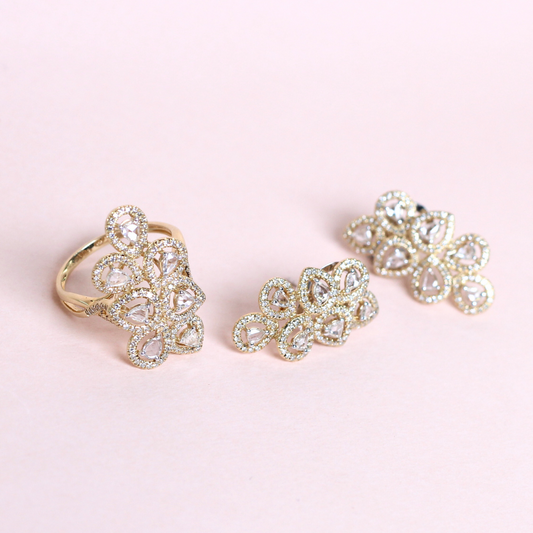 1.82cts Rose cut Statement set