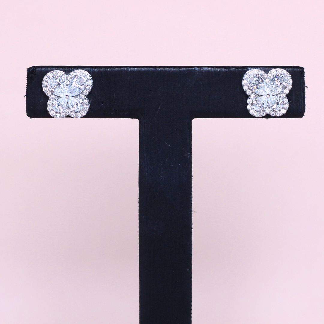 2.58cts Lab-grown Butterfly Stud earrings