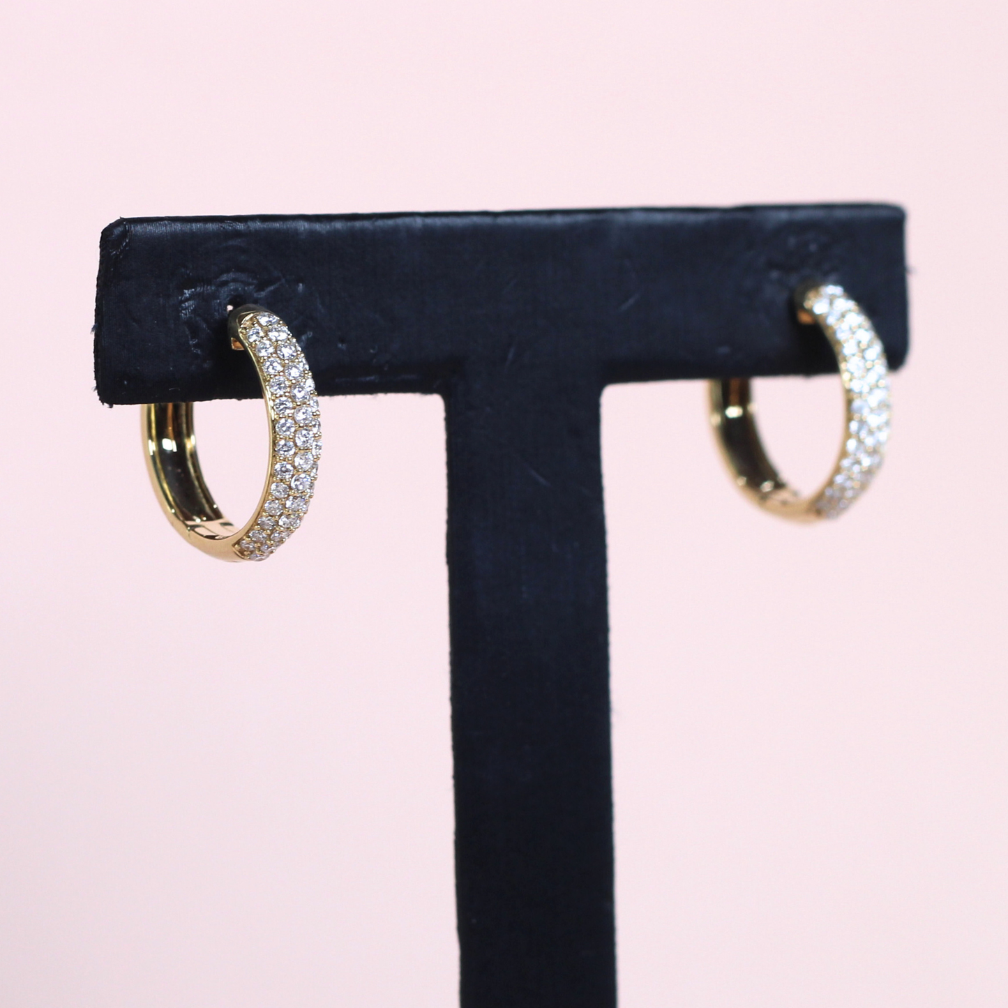 1.77cts Round cut Lab-grown Hoop earrings
