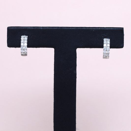 .72cts Round cut Huggie earrings