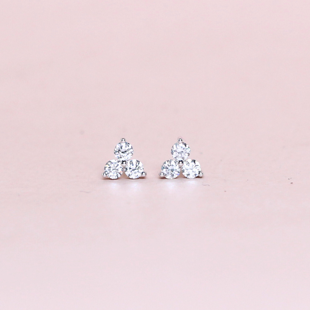 .30cts Trilogy Stud earrings