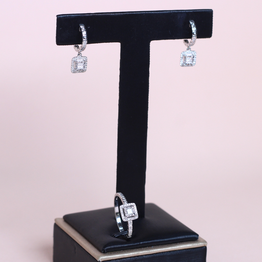 .50cts Square Drop set