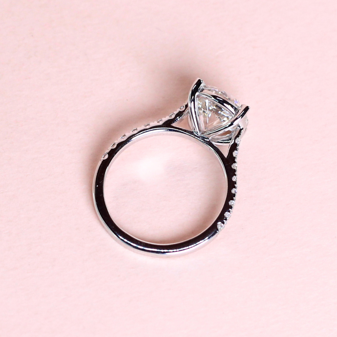 2.78cts Round cut Lab-grown Half Eternity ring