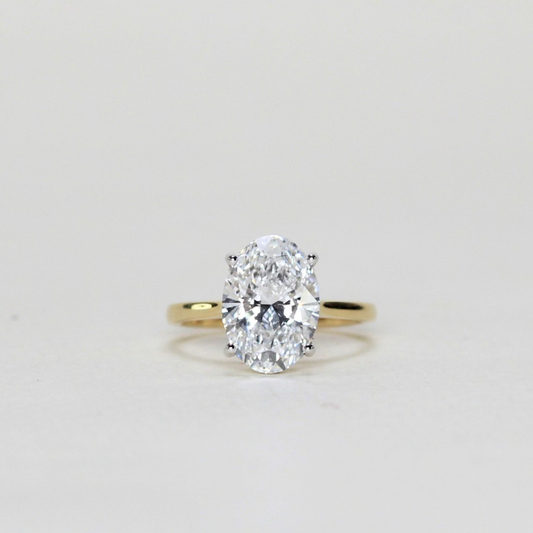 3cts Oval Lab-grown Solitaire ring