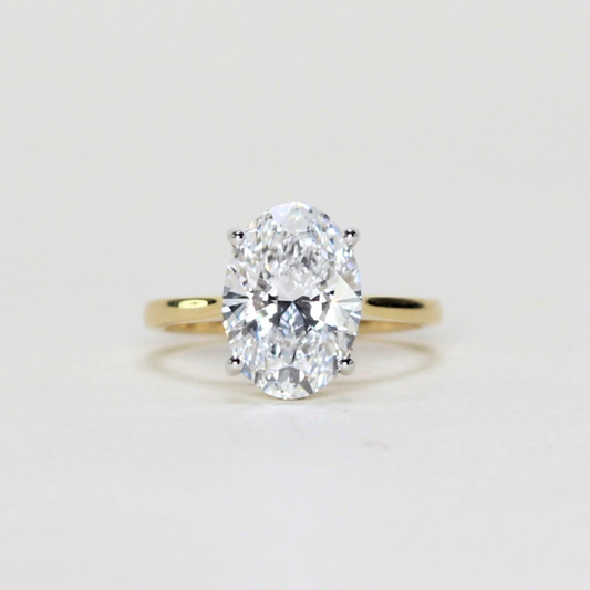 3cts Oval Lab-grown Solitaire ring