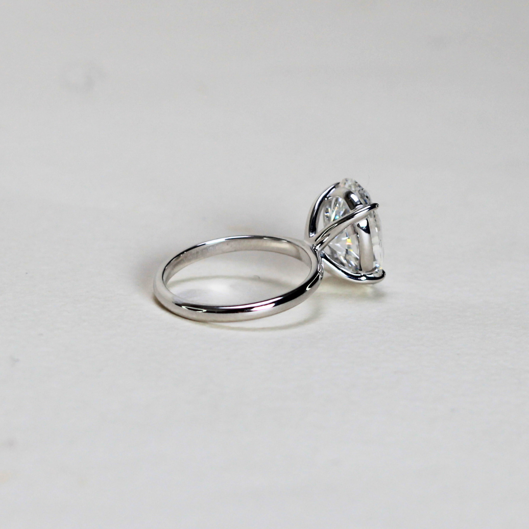 4.08ct Oval Lab-grown Solitaire Ring