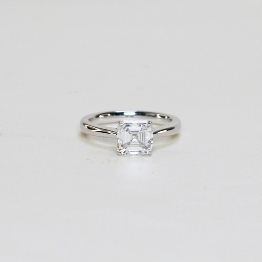 2.08cts Asscher lab-grown ring