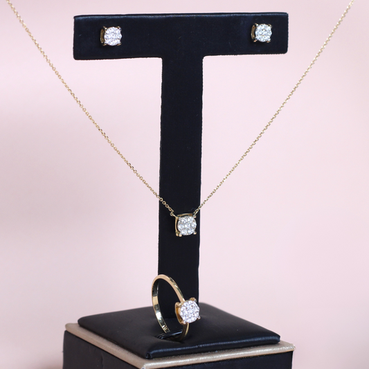 .50cts Round Illusion set