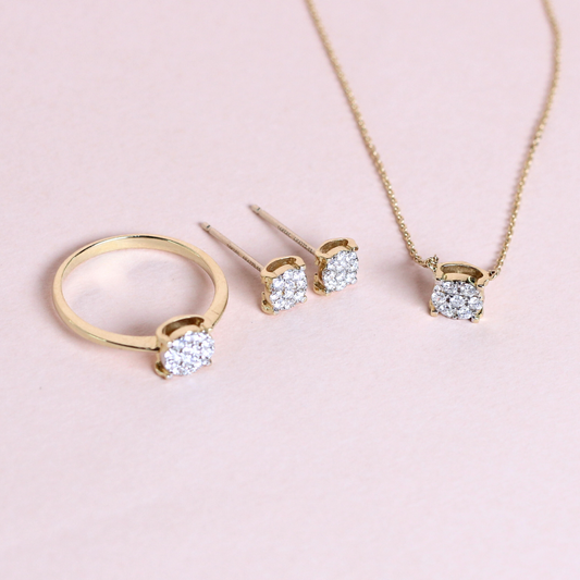 .50cts Round Illusion set