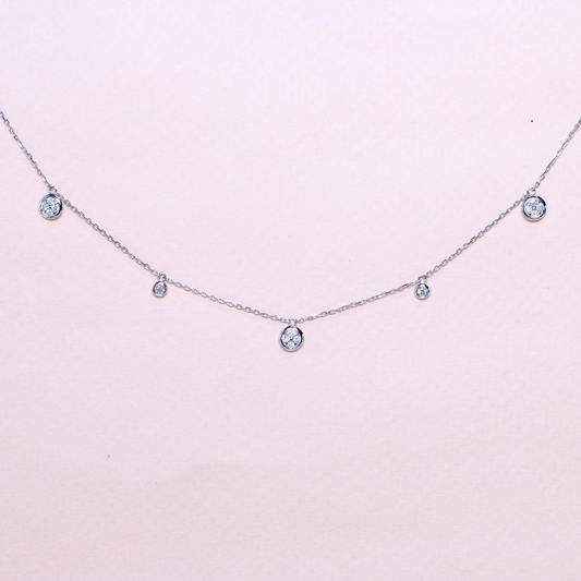 .28cts Round Illusion Station necklace