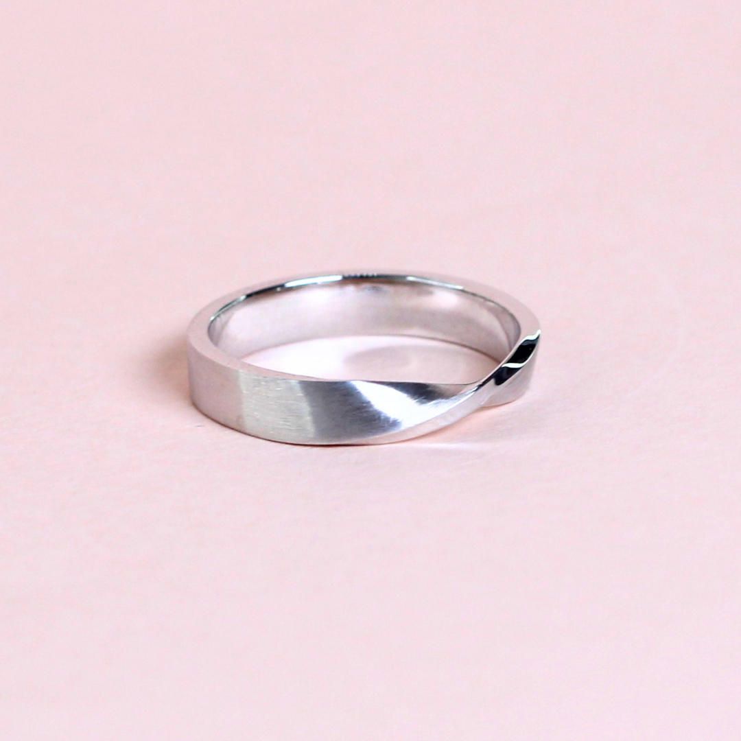 3.5mm Twisted Male Wedding ring