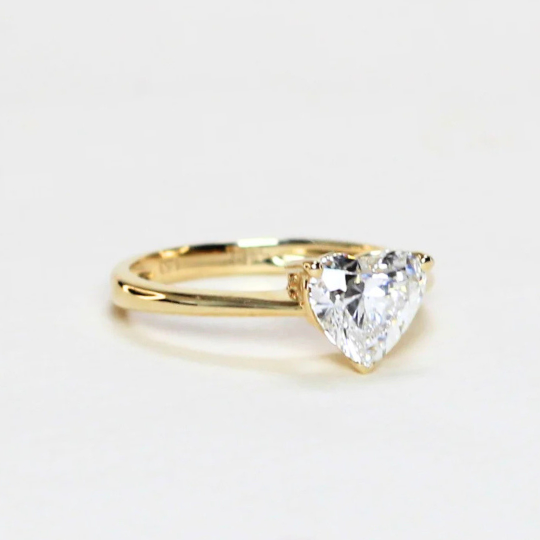 1.53cts Heart lab-grown ring