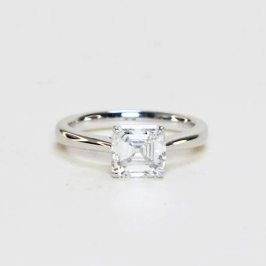 2.08cts Asscher lab-grown ring