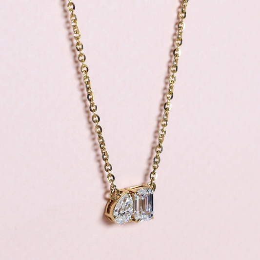 1.41cts Toi et Moi Lab-grown necklace