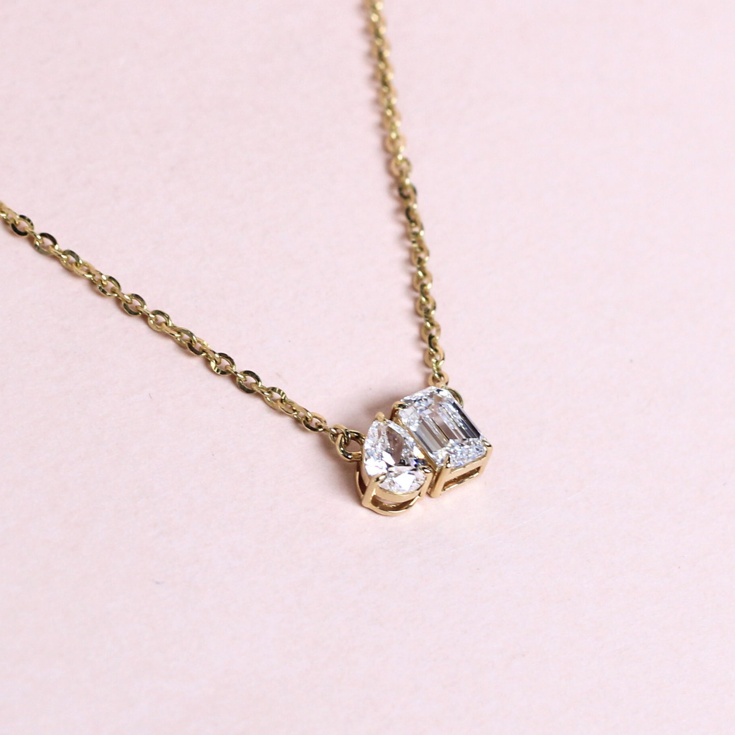 1.41cts Toi et Moi Lab-grown necklace