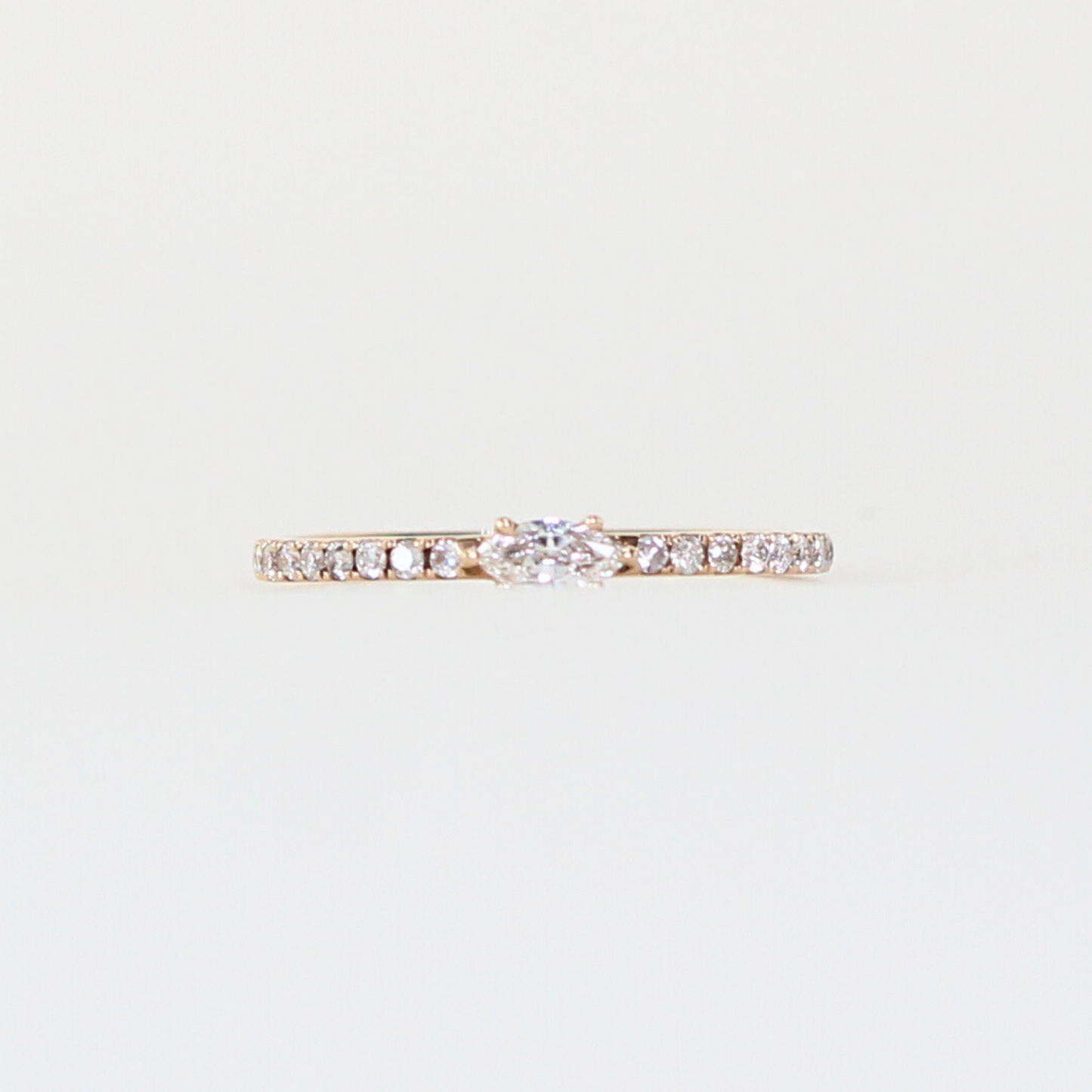 .30cts Marquise and Round cut Half eternity ring