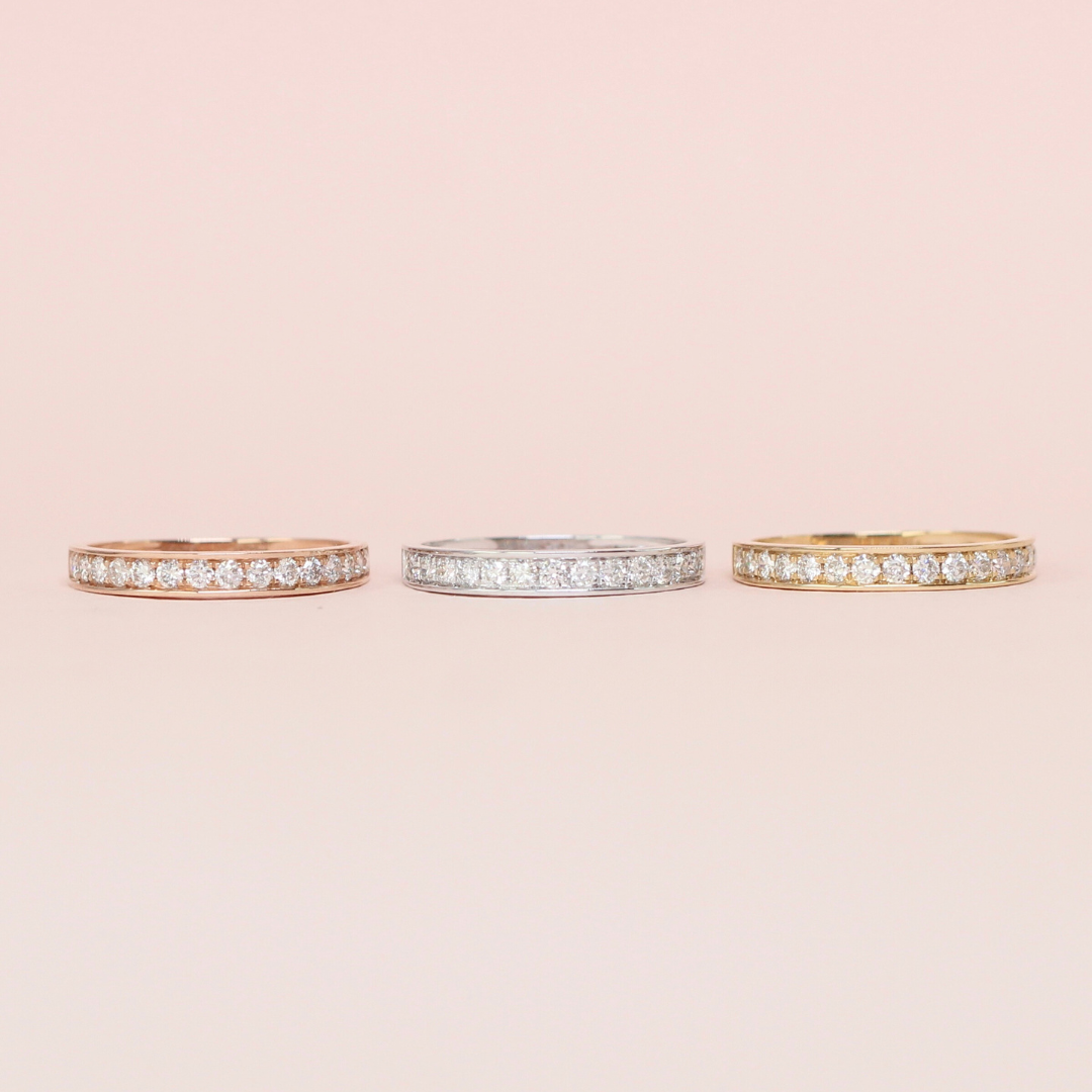 .32cts Round cut Half Eternity ring