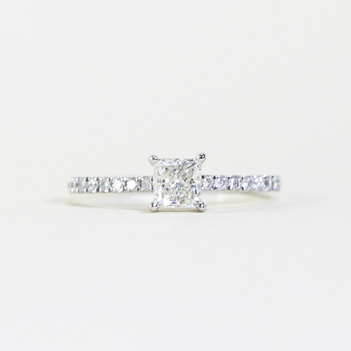 .69cts Princess cut Pavé ring