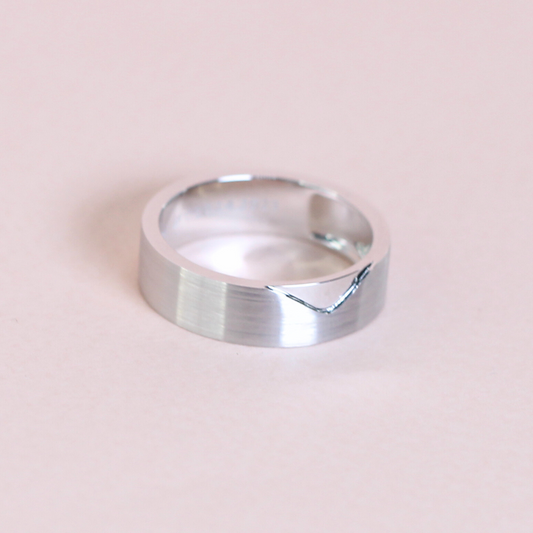4.8mm V accent hollow Male ring