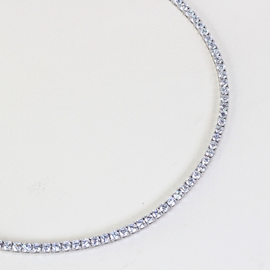 16cts Round cut Lab-grown Tennis necklace