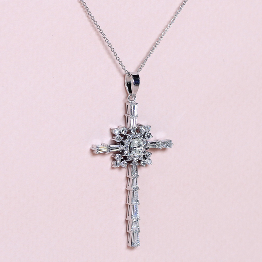 2.10cts Cross necklace