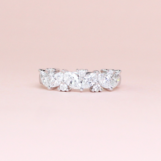1.01cts Marquise and Round ring