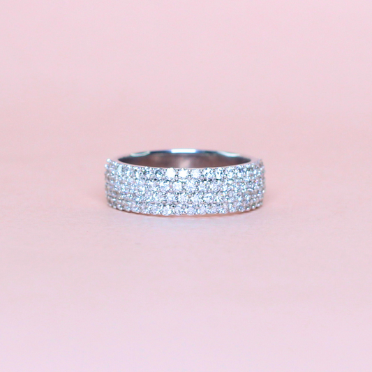 1.13cts Round cut Lab-grown Micropavé statement ring