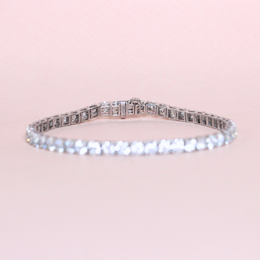7.16cts Round cut Lab-grown Tennis bracelet