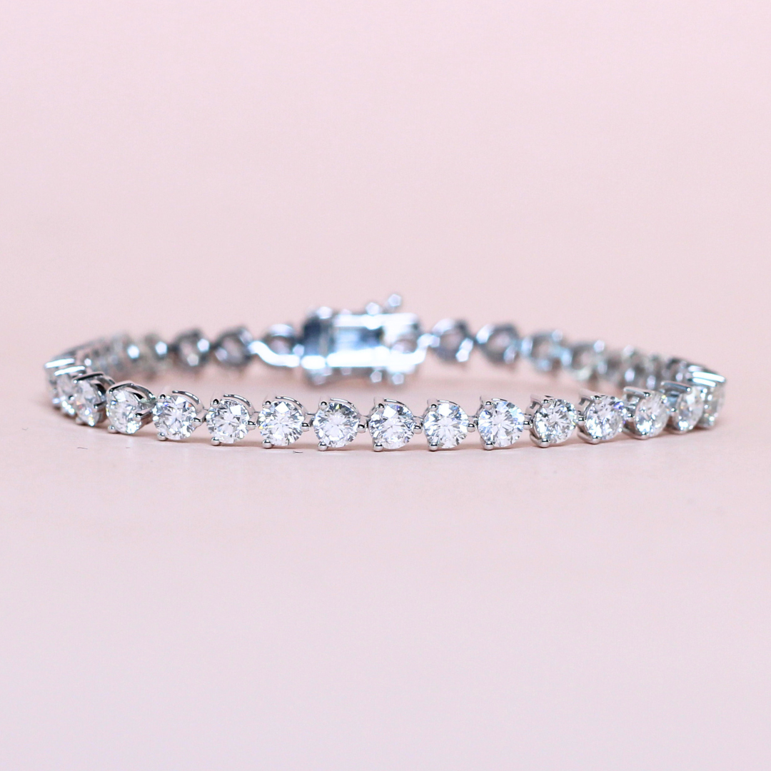 6.65cts Round cut Tennis bracelet