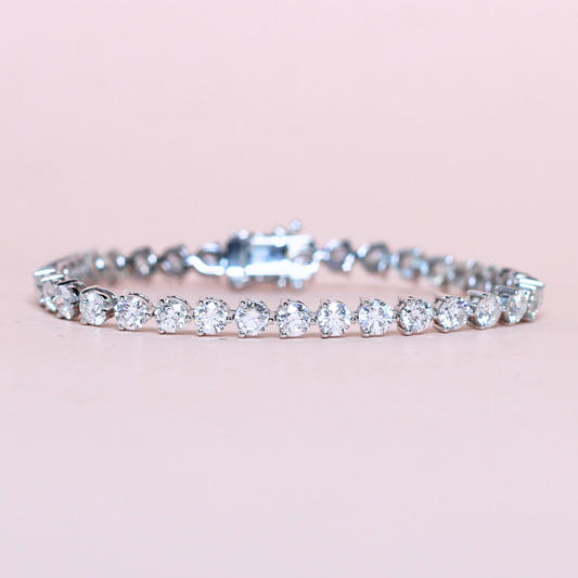 6.65cts Round cut Tennis bracelet