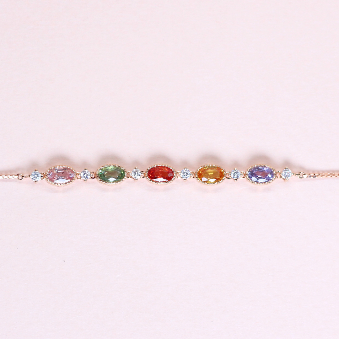 1.75cts Oval cut Sapphire bracelet