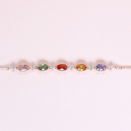 1.75cts Oval cut Sapphire bracelet