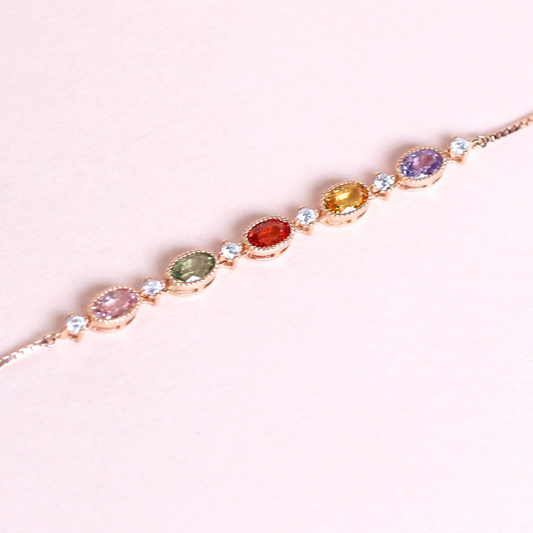 1.75cts Oval cut Sapphire bracelet