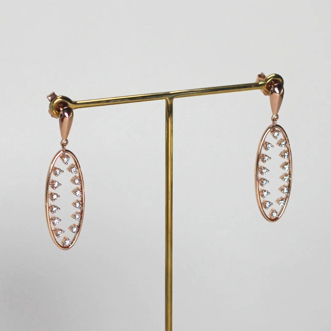 .40cts Elongated Oval earrings