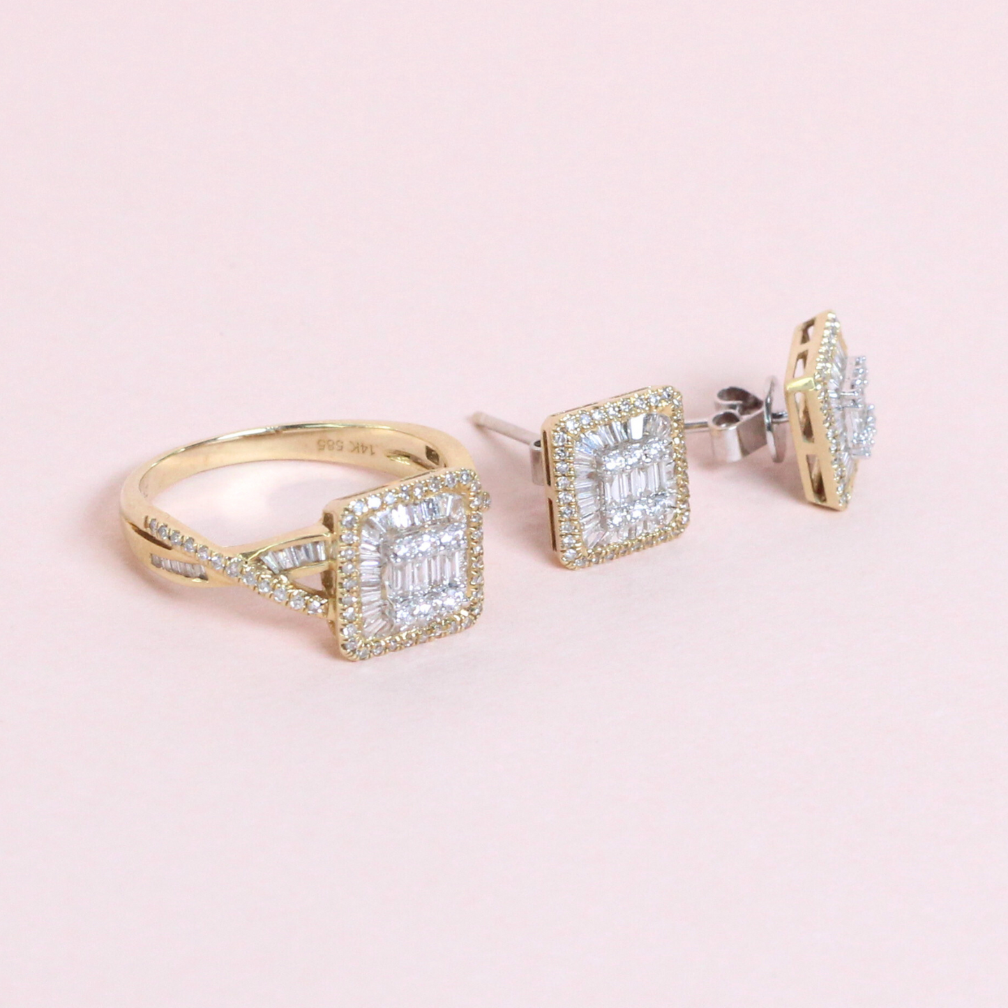 1.20cts Square Illusion set