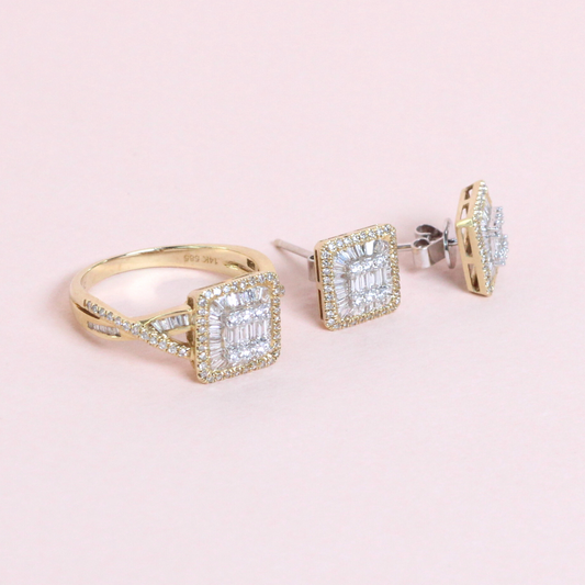 1.20cts Square Illusion set