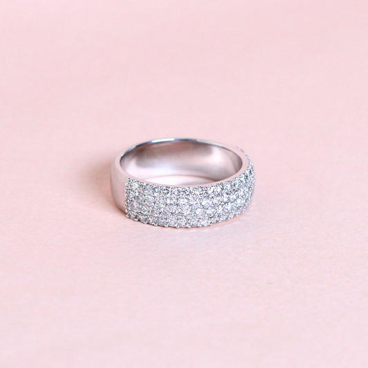 1.13cts Round cut Lab-grown Micropavé statement ring