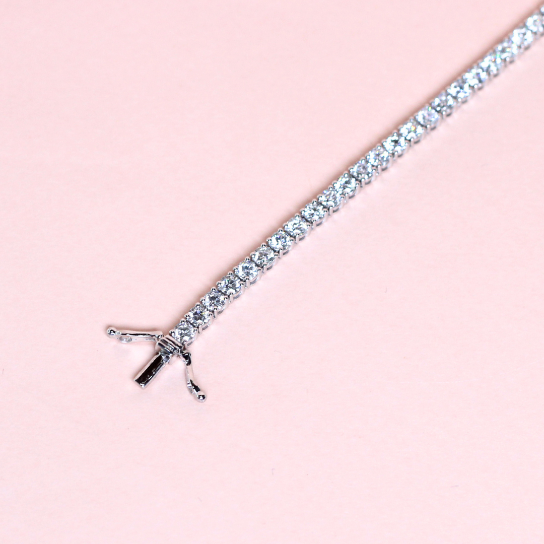 7.16cts lab-grown tennis bracelet