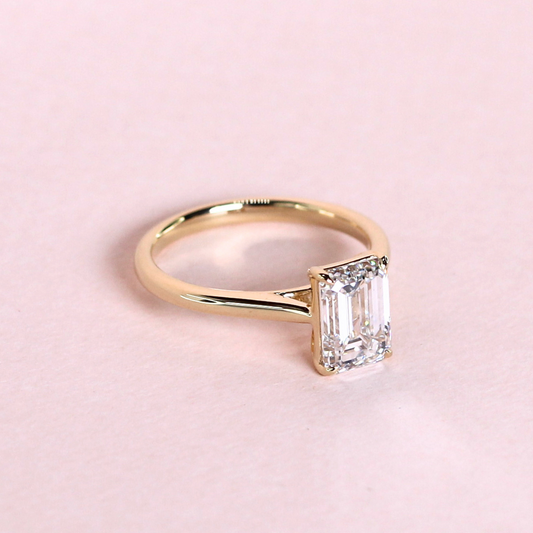 2.05cts Emerald cut Solitaire Lab-grown ring