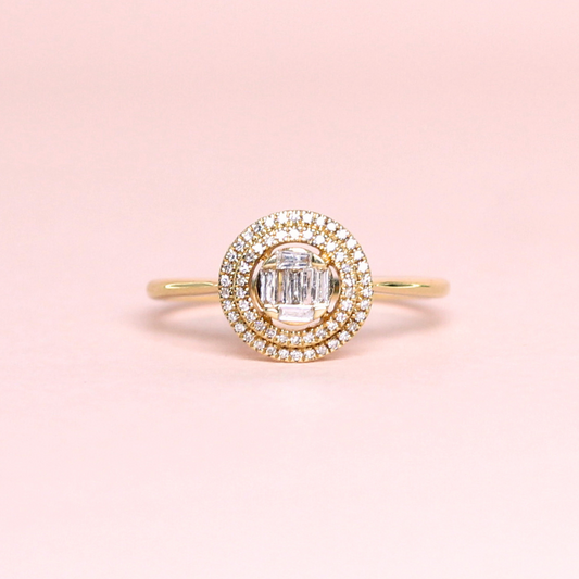 .18cts Round Illusion ring