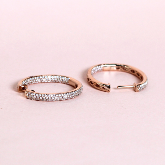 1.04cts In & Out Hoop earrings