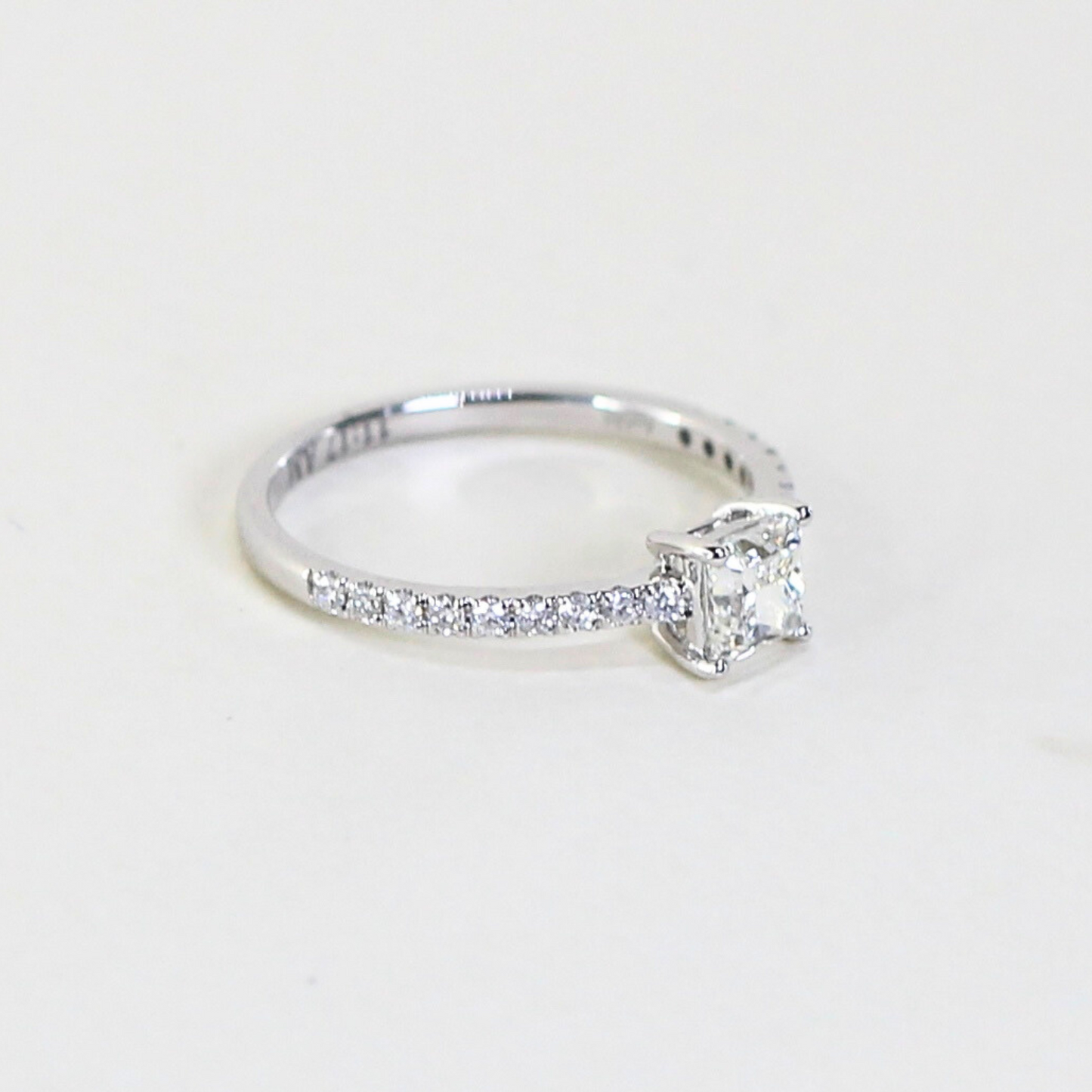 .69cts Princess cut Pavé ring