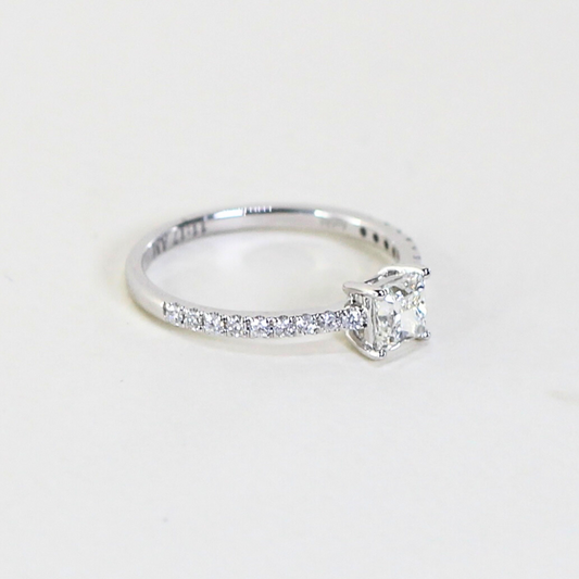 .69cts Princess cut Pavé ring