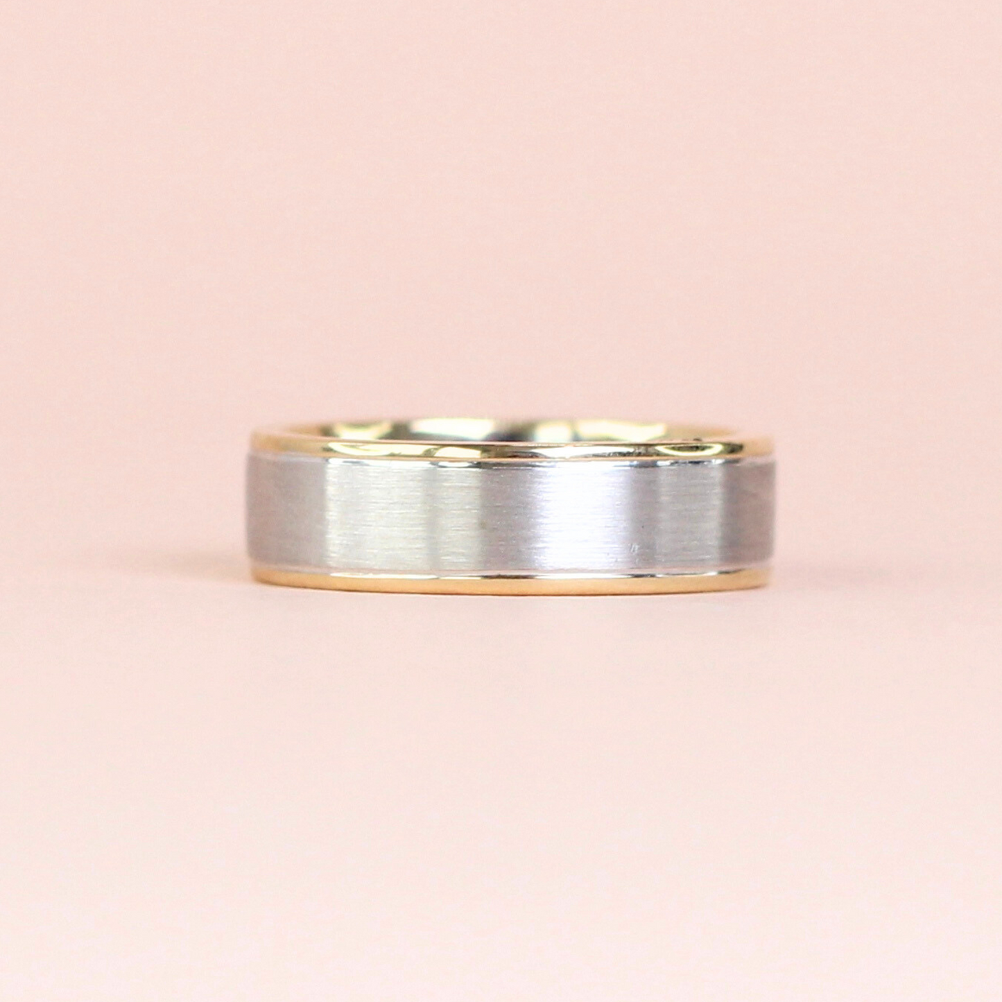 6mm Two-toned Matte Male ring